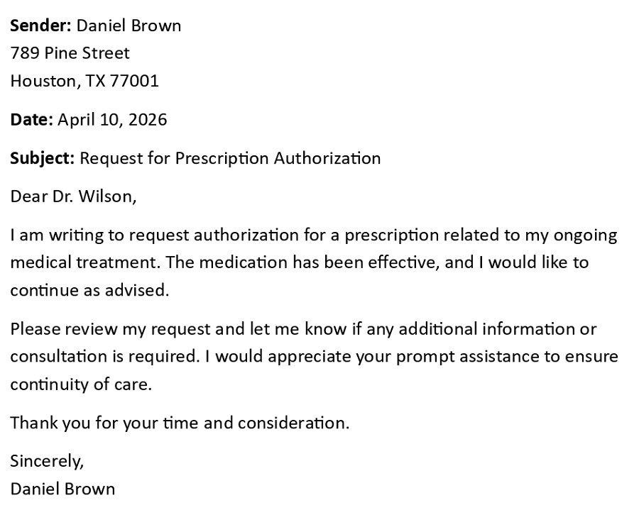 Request for Prescription Authorization