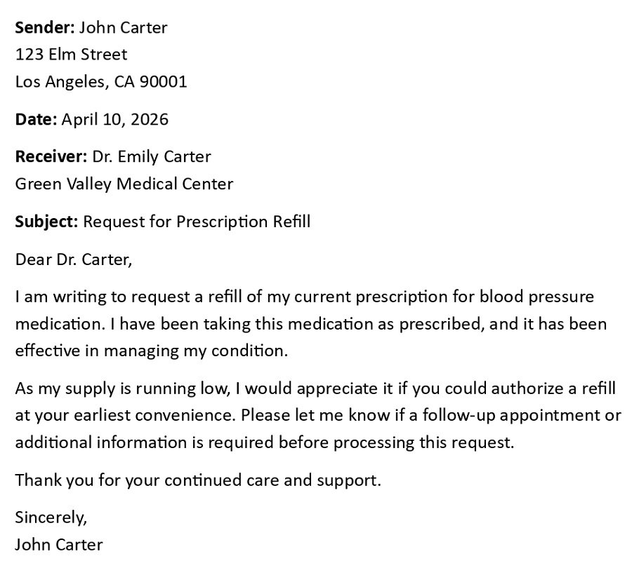 Request for Prescription Refill