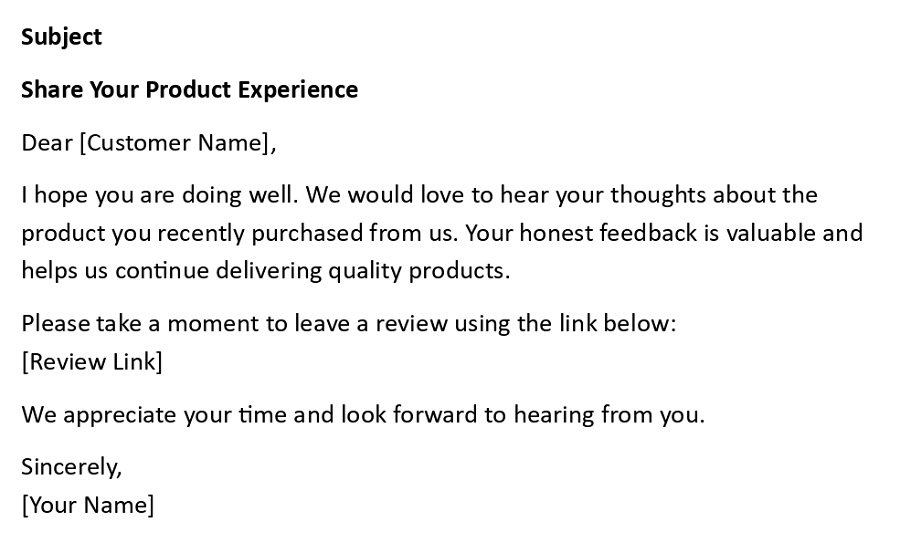 Share Your Product Experience