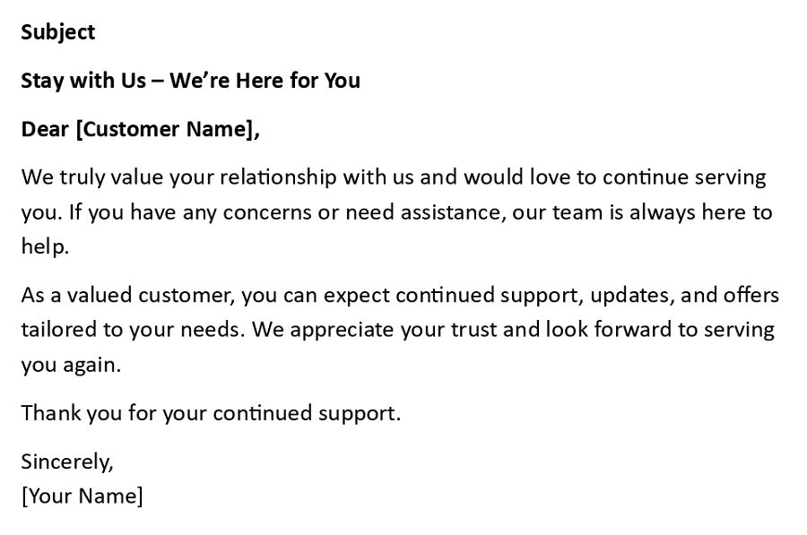 Stay with Us – We’re Here for You