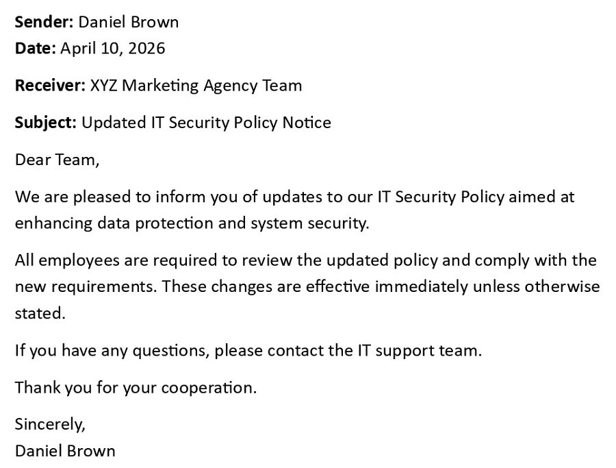 Updated IT Security Policy Notice
