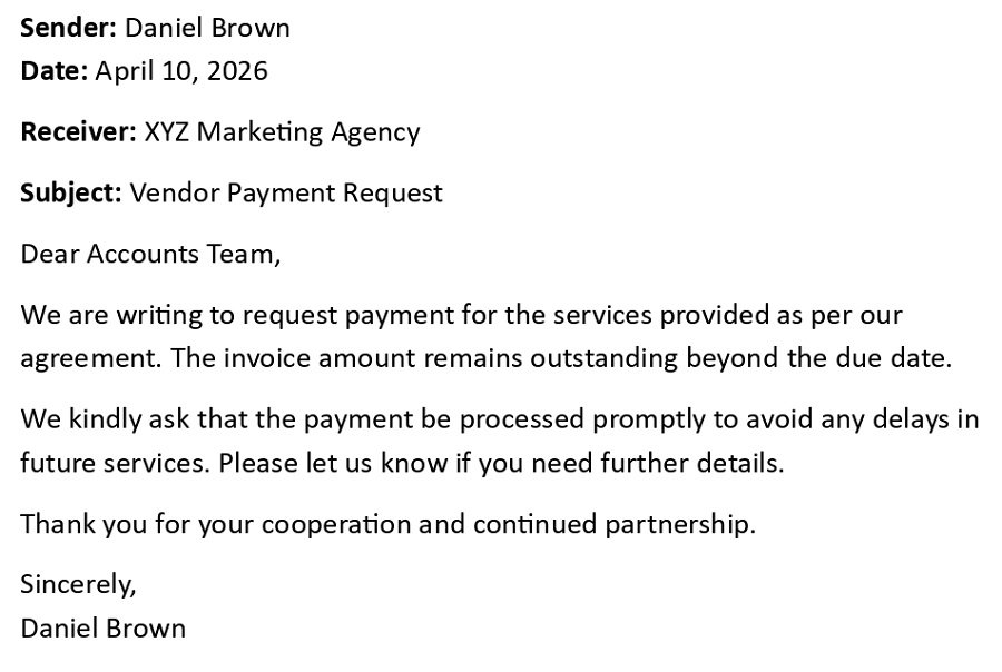 Vendor Payment Request