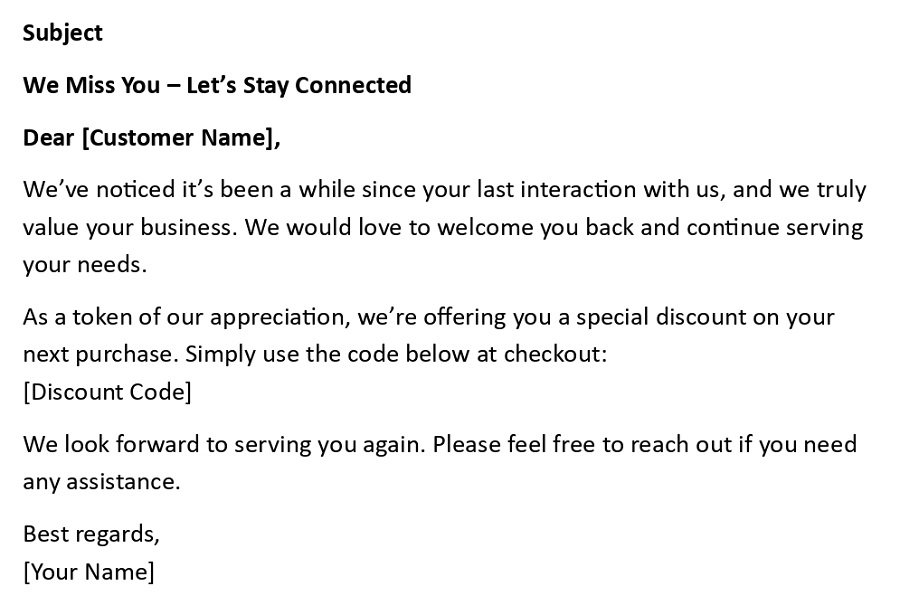 We Miss You – Let’s Stay Connected