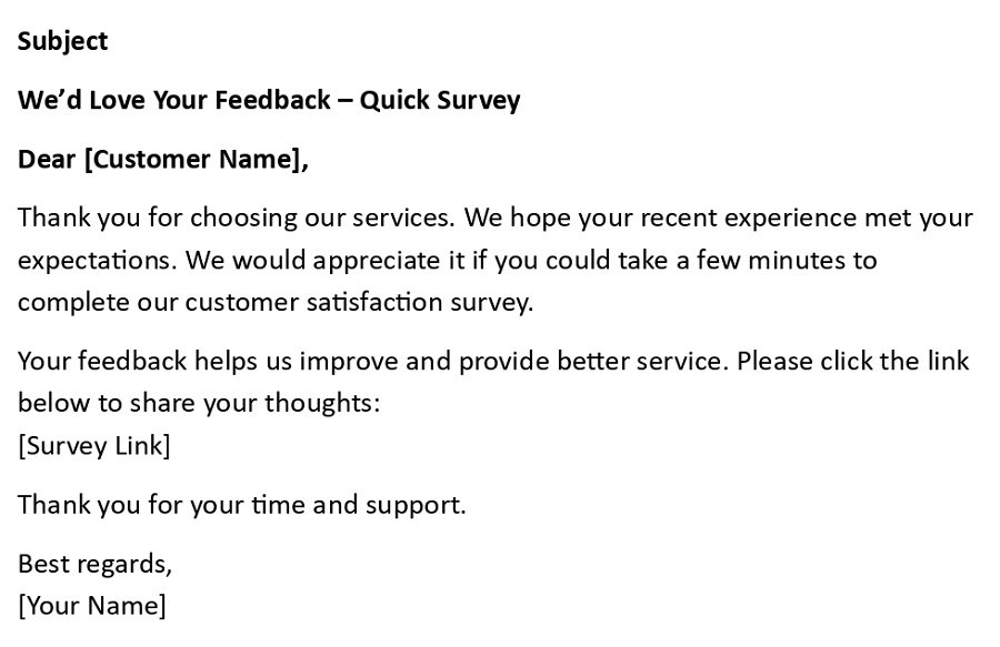 We’d Love Your Feedback – Quick Survey