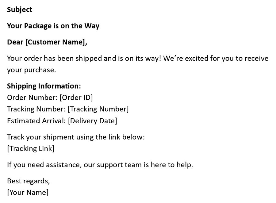 Your Package is on the Way