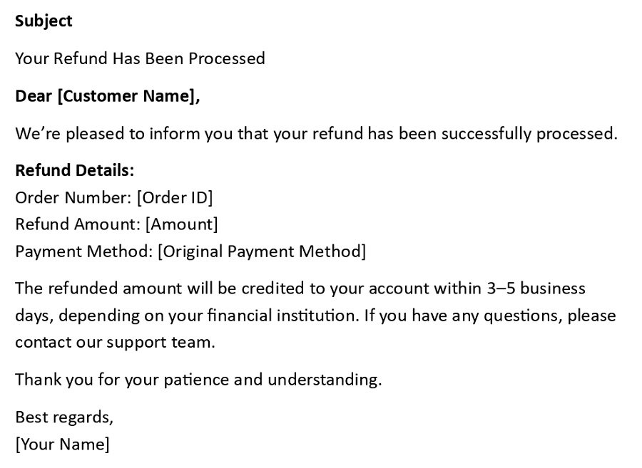 Your Refund Has Been Processed