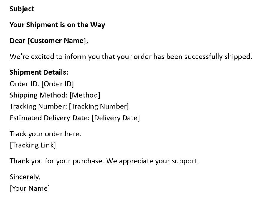 Your Shipment is on the Way