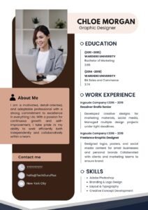Resume/CV Template - Artistic Graphic Designer Word Free Download