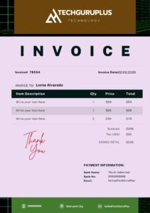 Invoice Template - Clean Blue Corporate Agency Format (Free Word Download)