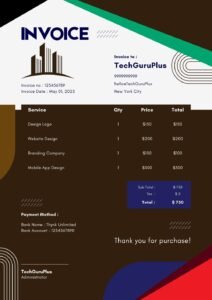 Invoice Template: Modern Agency & Web Design Format (Free Download)