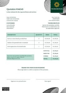 Printable Quotation Format in Word File (Free Template)