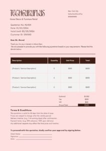 Quotation Template in Thailand Word File