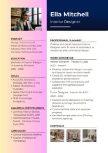 Resume/CV Template for Architectural Designers and Architects Word