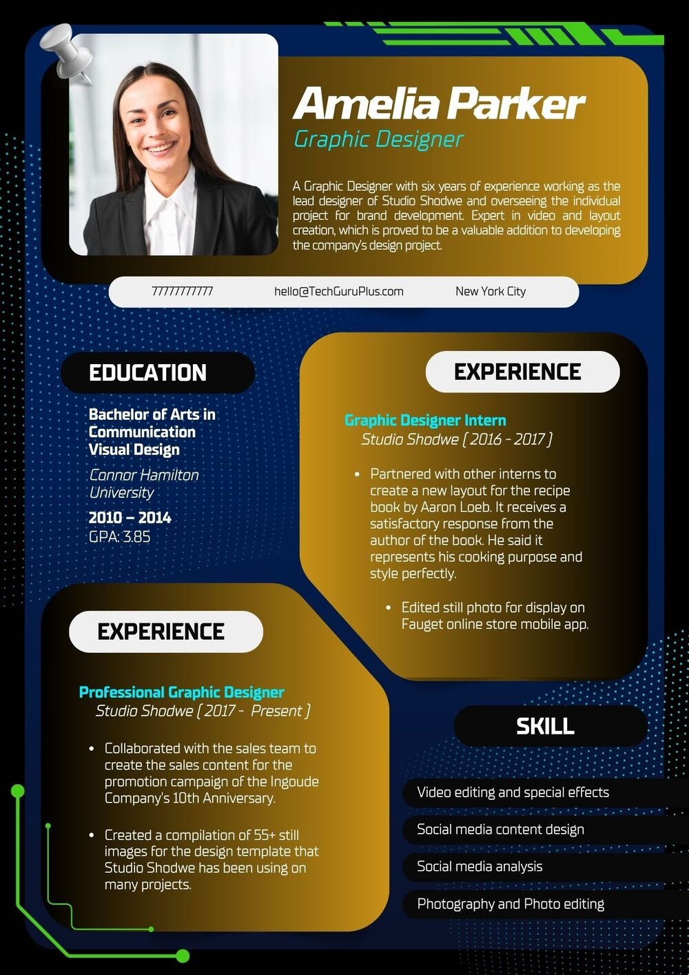 Resume CV Template for Human Resources Managers and HR Executives Word