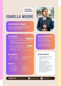 Resume/CV Template for Marketing Managers and Sales Leads Word