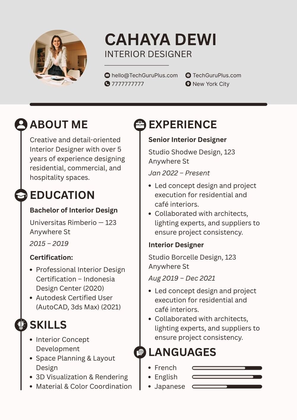 Resume CV Template for Nurses and Healthcare Professionals Word