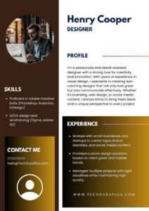 Resume/CV Template for UI/UX Designers and Creative Experts Word