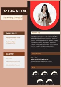 Resume/CV Template with Creative Skills Progress Bars Word ( download .docx )