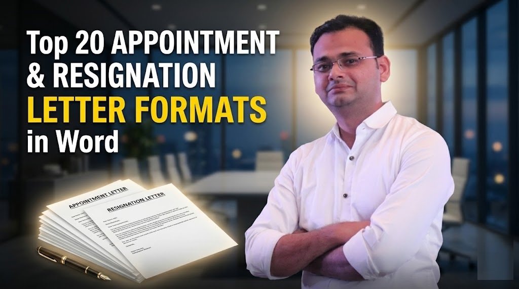 Top 20 Appointment Letter Formats & Resignation Letter Format in Word
