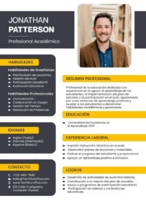 Diseño Curricular Académico en Amarillo y Gris