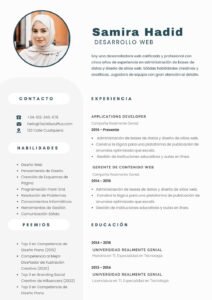 Diseño Curricular Moderno para Desarrolladora Web