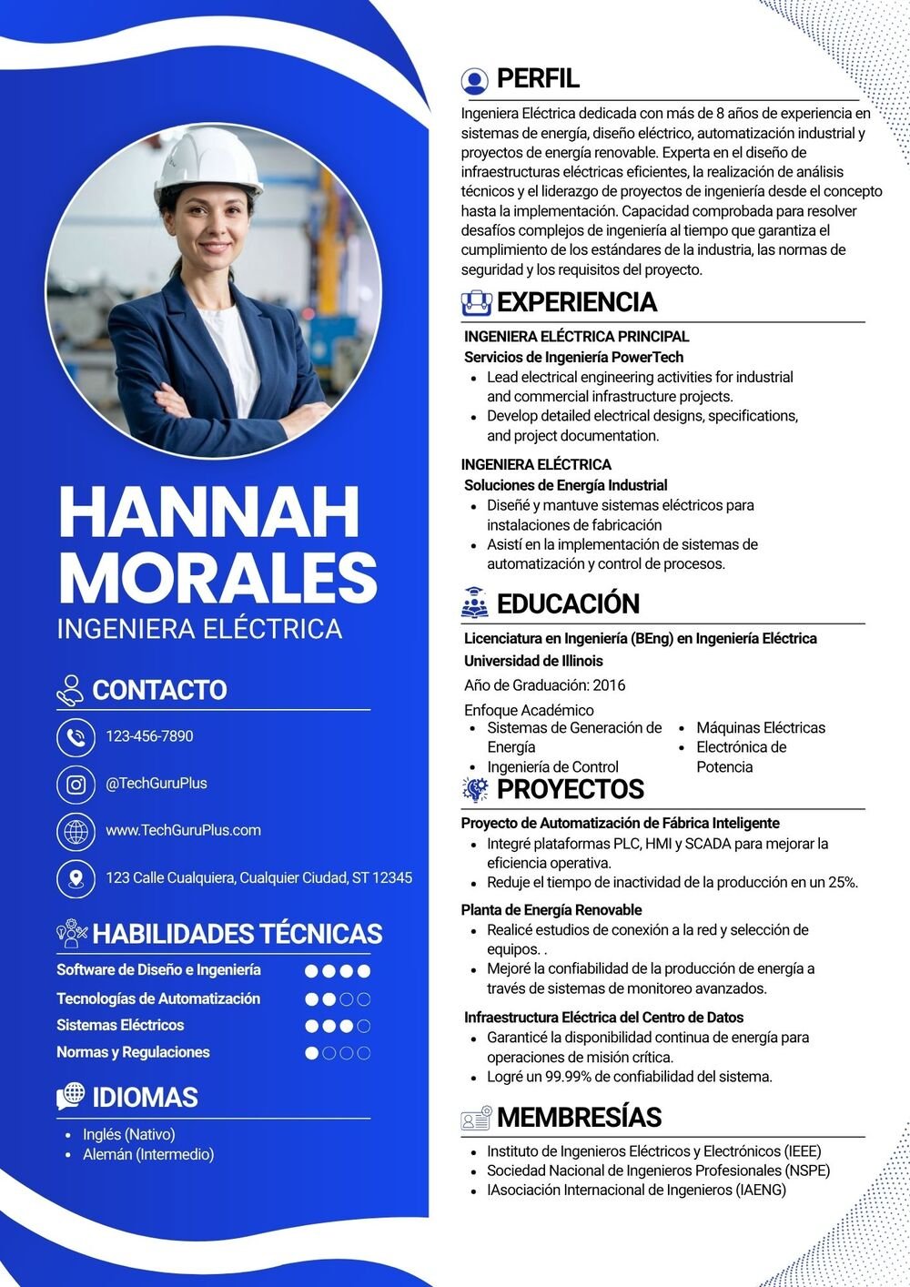 Formato Curricular Dinámico para Ingeniera Eléctrica