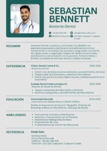 Formato de Currículum para Asistente Dental