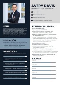 Modelo de Currículum para Administrativo Comercial