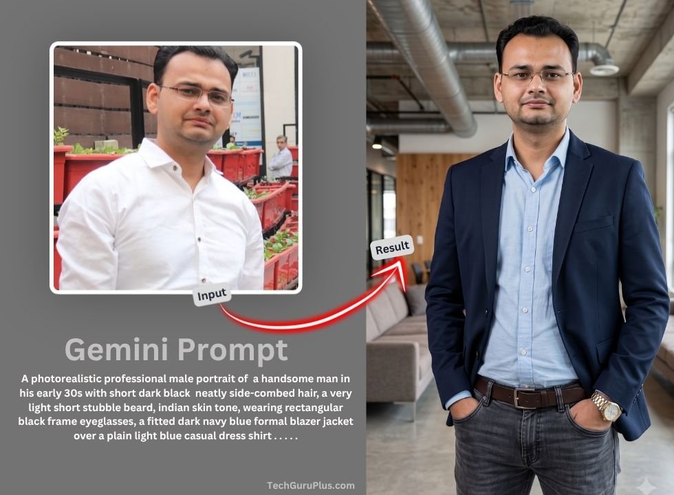 LinkedIn Professional Photo Google Gemini Prompt