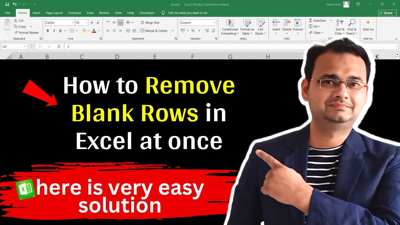 How to Remove Blank Rows in Excel at once
