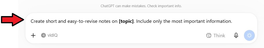 Make short notes with chatgpt