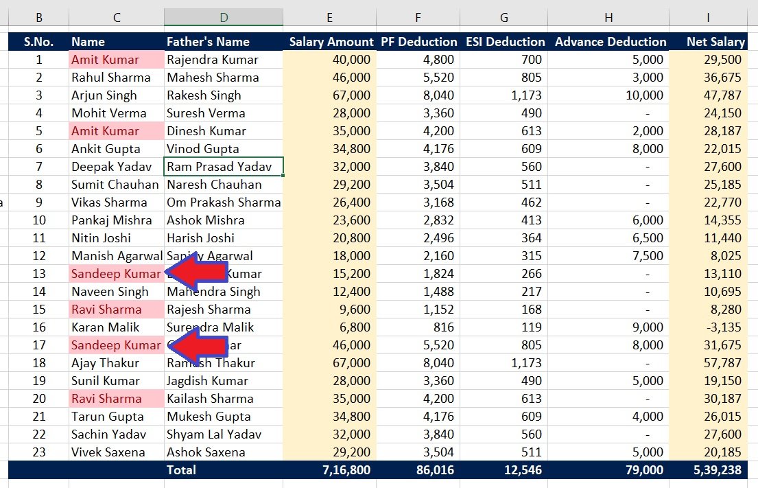 how to use Vlookup when there are Duplicate Values in the List